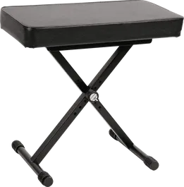QUIKLOK Banqueta Piano X "Quality Line" Asiento Imitación Cuero Negro Ajustable 465-640 mm