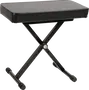 QUIKLOK Banqueta Piano X "Quality Line" Asiento Imitación Cuero Negro Ajustable 465-640 mm