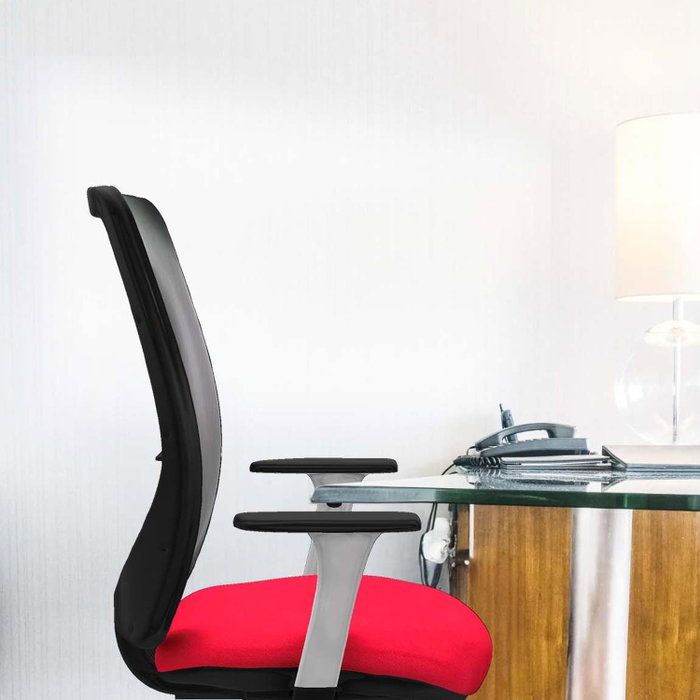 PIQUERAS Y CRESPO Silla de oficina Zulema con mecanismo Sincro, Turquesa y Blanco