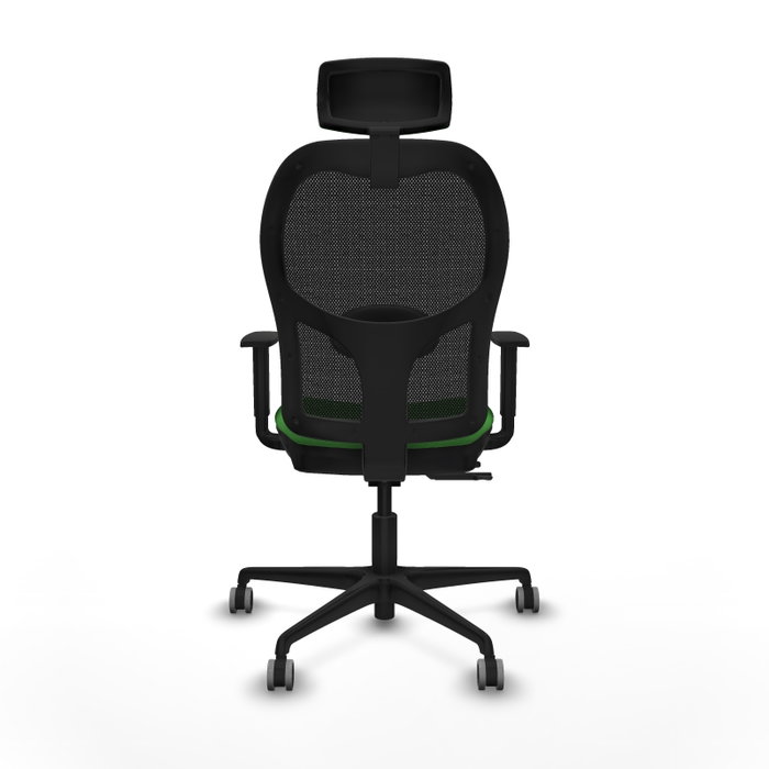 PIQUERAS Y CRESPO Silla de oficina Jorquera con mecanismo Sincro/Traslack, Verde y Negro