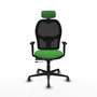 PIQUERAS Y CRESPO Silla de oficina Jorquera con mecanismo Sincro/Traslack, Verde y Negro