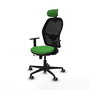 PIQUERAS Y CRESPO Silla de oficina Jorquera con mecanismo Sincro/Traslack, Verde y Negro