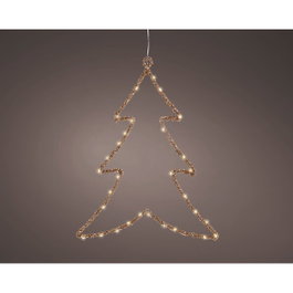Lumineo Árbol LED Decorativo Dorado 34 x 46 cm