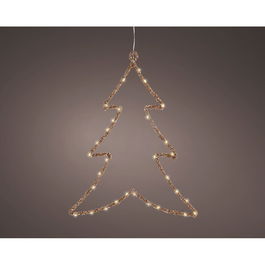 Lumineo Árbol Led Decorativo Interior Metal Dorado 34 x 46 cm