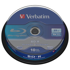 Verbatim BD-R 6X Single Layer 25GB Pack 10UD