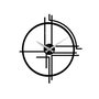 Wallity Reloj de Pared Decorativo de Metal Negro 49 x 44 cm