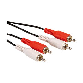 VALUE Cable RCA Duplex 11.99.4336 5 Metros Negro Macho a Macho