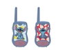 LEXIBOOK Walkie Talkies Disney Stitch con luces LED y 200m de alcance