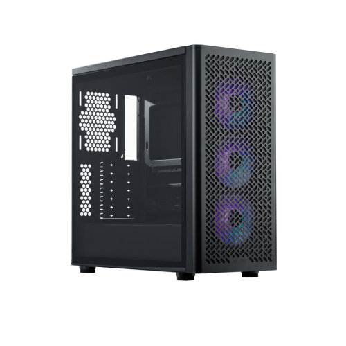 Cooler Master Elite 502 Gabinete Gaming Midi Tower Negro con Vidrio Templado e Iluminación RGB