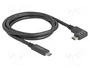 DeLOCK Cable USB Type-C a USB Type-C Angular 1 m 10 Gbps 60 W Negro