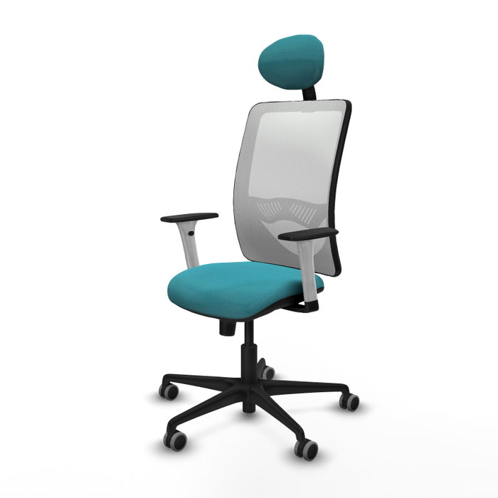 PIQUERAS Y CRESPO Silla de Oficina Zulema Turquesa y Blanco