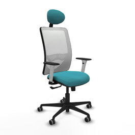 PIQUERAS Y CRESPO Silla de Oficina Zulema Turquesa y Blanco