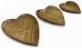DKD Home Decor Set de 3 Centros de Mesa de Acacia con Diseño de Corazón Natural