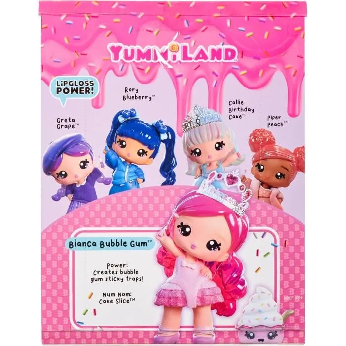 Yummiland Muñeca Grande de 25 cm para Peinar y Abrazar - Mascota + Bálsamo Labial Perfumado Bianca - LIT35051120735 - 4 Años