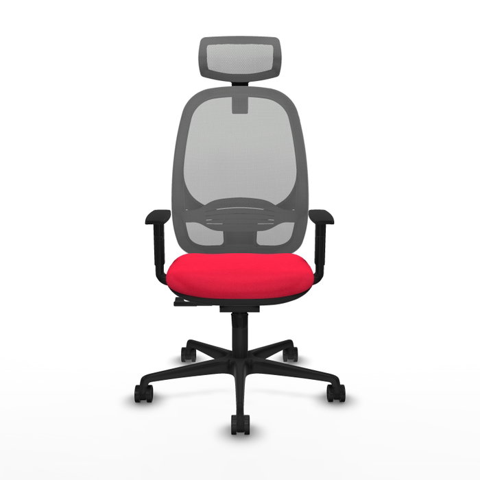 PIQUERAS Y CRESPO Silla de oficina Cilanco con mecanismo Sincro, Rojo y Gris