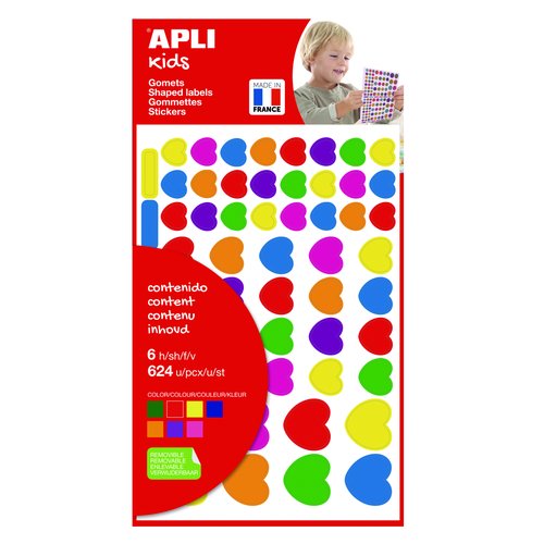 Apli Bolsa de Gomets Corazones Surtidos