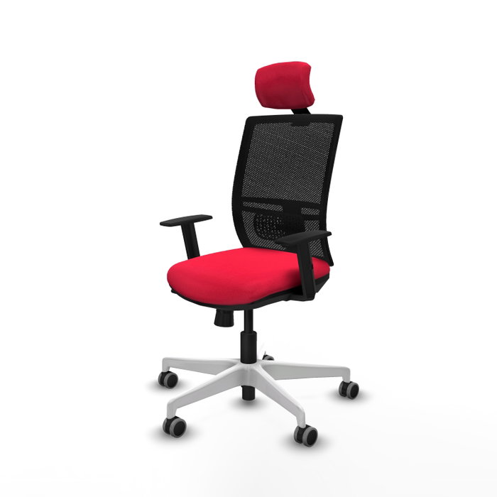 PIQUERAS Y CRESPO Silla de oficina Yunquera con Mecanismo Sincro/Traslack, Rojo y Negro PIQUERAS Y CRESPO Silla de oficina Yunquera con Mecanismo Sincro/Traslack, Rojo y Negro