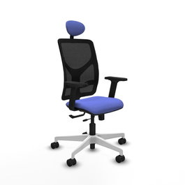 PIQUERAS Y CRESPO Silla de oficina Motilla Azul claro y Negro