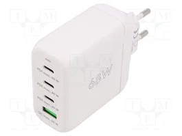 GOOBAY Cargador de Red de 68W con Tecnología GaN Blanco