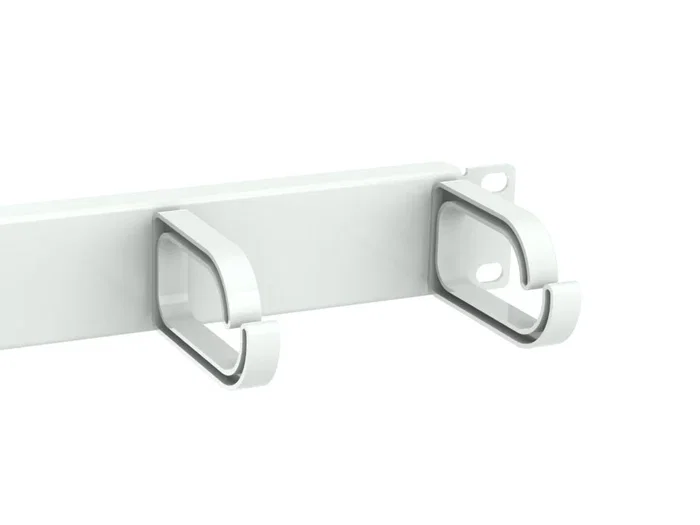 Equip 327342 Panel organizador de cables 1U para armario rack, gestión de cables, color gris claro RAL 7035