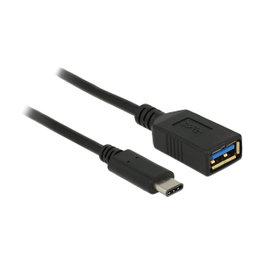 DeLOCK Adaptador USB Type-C™ a USB Tipo A 15 cm Negro