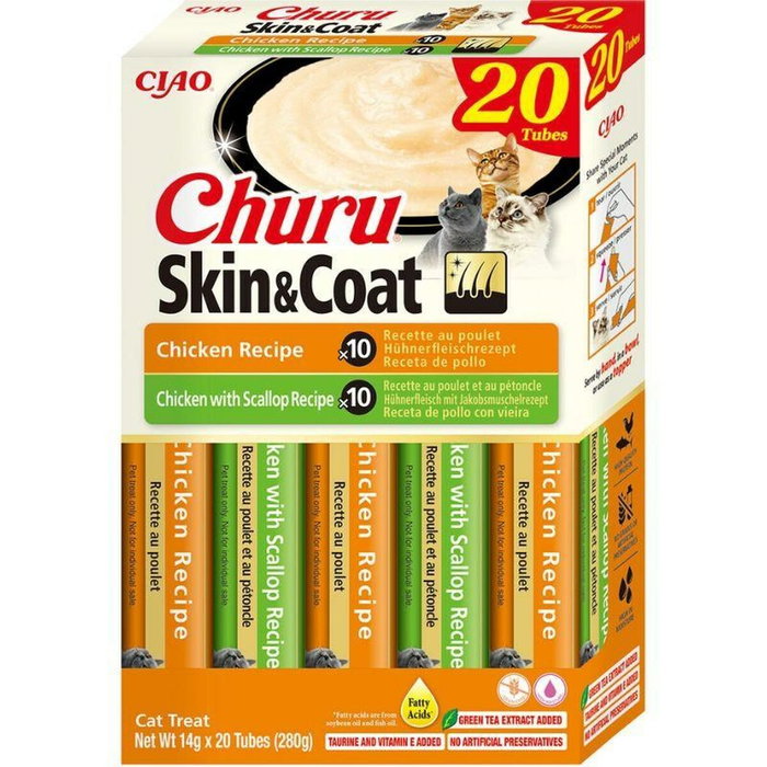 Churu Cat Variedades Skin&Coat Pollo 20 uds