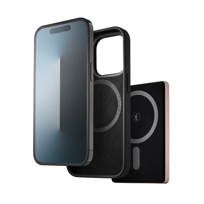 Intenso MW5000 Power Bank Batería Externa MagSafe 5000 mAh - Carga Inalámbrica 15W y USB-C PD 20W, Delgada y Compacta - Rosa