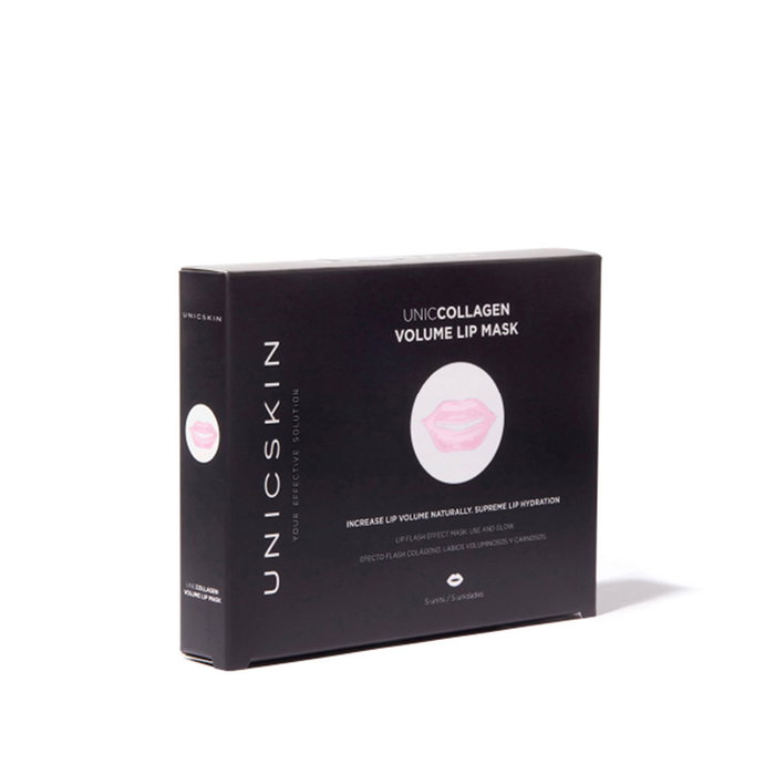 Unicskin VOLUME LIP MASK patchs 5 x 1 ml - Mascarilla Voluminizadora e Hidratante para Labios con Colágeno