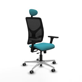 PIQUERAS Y CRESPO Silla de oficina Motilla con mecanismo Sincro/Traslack Turquesa