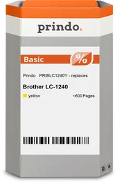 Prindo Cartucho de tinta amarillo compatible con Brother LC1240Y 600 páginas
