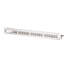 METZ CONNECT Modul 19 Zoll Modulträger 1HE 24 Port Edelstahl unbestckt - BTR NETCOM 130921-00-E, Panel de 1U, Acero Inoxidable