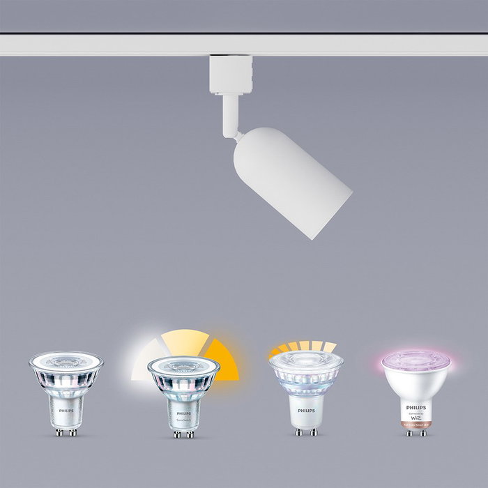 Philips Foco Spot Easylink Orientable Modelo Shea, Casquillo GU10, Color Blanco, Cabezal Ajustable, Compatible con Bombillas LED