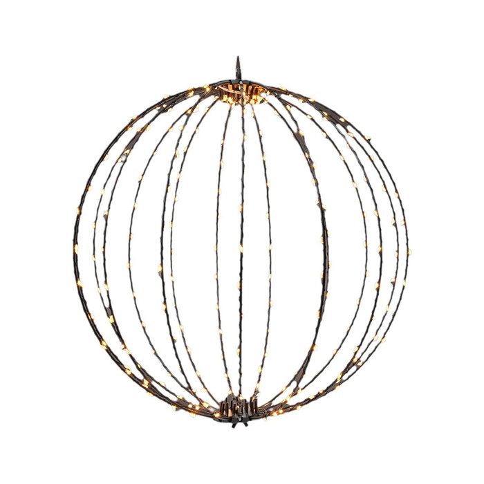 Lumineo Adorno LED colgante bola de marco metálico negro ø38 cm