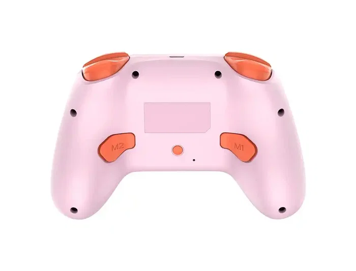 Wondee Mando Inalámbrico Subsonic Wireless LED Rosa para Nintendo Switch, Switch OLED y Switch Lite - Con Girosocopio, Botones Traseros M1/M2, 3 Niveles Vibración y Autonomía 9/10h