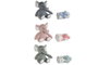 DKD Home Decor Peluche Manta Baby de Poliester - Set de 2 Mantitas para Bebé, Colores Surtidos 20x28x21 cm