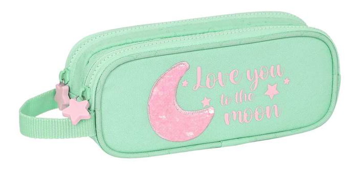 Blackfit8 Portatodo Doble Reciclado Moon 21x8x6 cm Negro