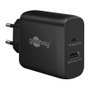 Goobay Cargador USB-C PD Dual de 45W con tecnología GaN, negro