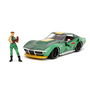 Coche street fighter ii cammy 1969 chevrolet corvette escala 1:24. incluye figura