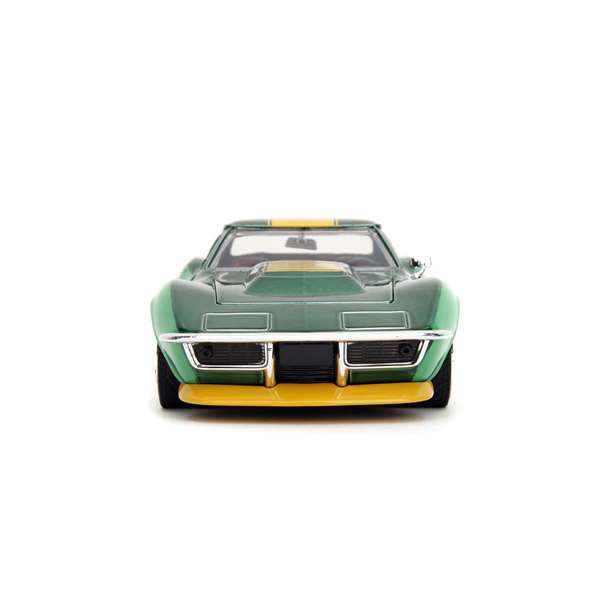 Coche street fighter ii cammy 1969 chevrolet corvette escala 1:24. incluye figura
