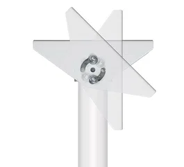 B-Tech BT7808 Soporte de Montaje para Techo, Pantalla Única, Capacidad 140 kg, Orientación Paisaje/Retrato, Inclinación 0-90°, Color Blanco
