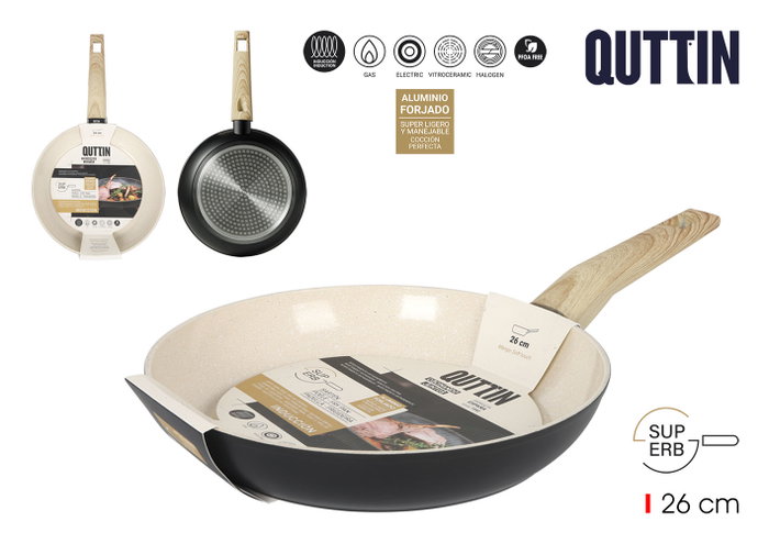 Inde Sartén 26 cm Aluminio Forjado Inducción Superb Quttin (6 Unidades) Inde Sartén 26 cm Aluminio Forjado Inducción Superb Quttin (6 Unidades)