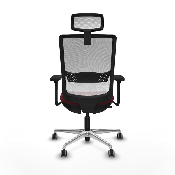 PIQUERAS Y CRESPO Silla de oficina Haches con mecanismo Sincro/Traslack, Granate y Blanco PIQUERAS Y CRESPO Silla de oficina Haches con mecanismo Sincro/Traslack, Granate y Blanco