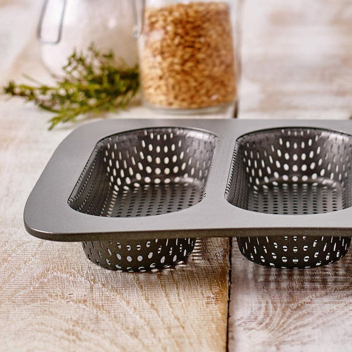 Quttin Molde para 4 Baguettes Perforado 34.6x21.5x3 cm (12 Unidades)