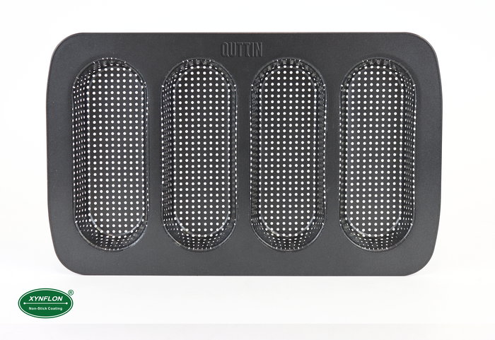 Quttin Molde para 4 Baguettes Perforado 34.6x21.5x3 cm (12 Unidades)