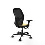 PIQUERAS Y CRESPO Silla de oficina Jorquera con mecanismo Sincro/Traslack Crema y Negro