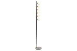 DKD Home Decor Lámpara de Pie Metal y Cristal Cromada