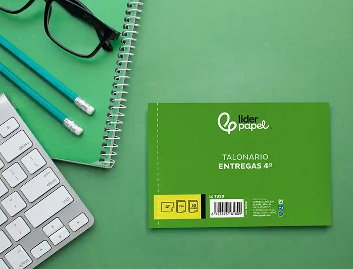 Liderpapel T329 Talonario de Entregas Cuarto Apaisado con 2 Copias (210 x 144 mm)