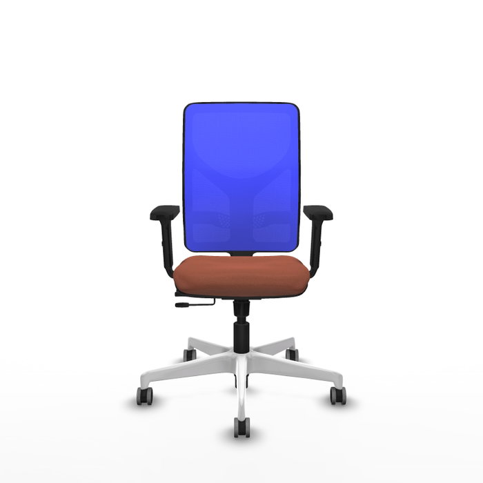 PIQUERAS Y CRESPO Silla de oficina Motilla con mecanismo Sincro/Traslack, Tela Marrón y Malla Azul PIQUERAS Y CRESPO Silla de oficina Motilla con mecanismo Sincro/Traslack, Tela Marrón y Malla Azul