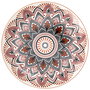 Home Deco Factory Mirage Plato llano decorado Mandala naranja diám. 26 cm