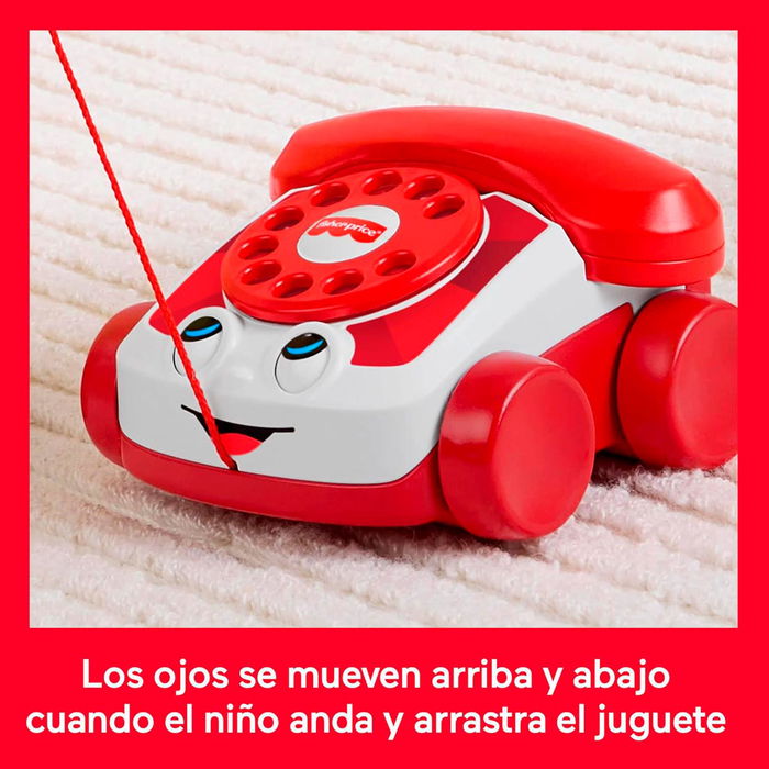 Fisher-Price Teléfono Parlanchin Ed. 80 Aniversario Jgg97 - Juguete bebé +12 meses, idiomas español, inglés, francés, alemán, portugués